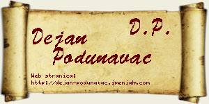 Dejan Podunavac vizit kartica